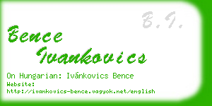 bence ivankovics business card